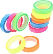 Sewroro 10 Rolls Note Tapes Transparent Highlight Tapes for Book Tags and Page Markers for School and Office Use