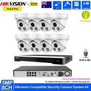Hikvision 4K CCTV Security Camera System PoE IP 8CH NVR 5MP IR Mic Outdoor IP67