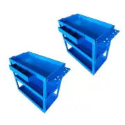 2X 3 Tier Tool Storage Cart Portable Service Utility Heavy Duty Mobile Trolley B