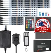 Tiras De Luces LED De 12V Para Autos Coche Camión Motocicleta Self Adhesive NEW.