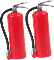 Kisangel 2pcs Mini Fire Extinguisher Dollhouse Decor Realistic Truck Fire Extinguisher for Cars Mini House Ornament Home Decoration Enhance Your Miniature Scenes