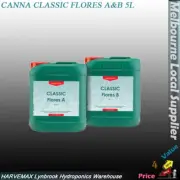 Hydroponics CANNA Classic Flores A&B 2x5L 5 Litre Grow Nutrient