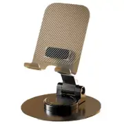 Foldable Metal Stand with 360 Degree Rotating Base for Phones Tablets