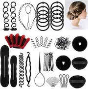 Winkeyes Hair Styling Set - Design Tools and Accessories, DIY Modelling Kit, Magic Fast Spiral Braid Tool, Hairdresser Set of 25