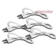 5 5FT 3.5MM M/M JACK AUX STEREO CABLE CORD IPAD IPHONE 4 IPOD MP3 CAR ZUNE WHITE