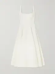 [Emilia Wickstead] Emilia Wickstead - Mona Stretch-cloqué Midi Dress - White - UK 8 UK 8 White