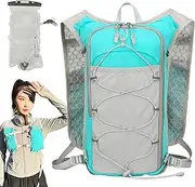 Hydration Backpack | Reflective Hiking Hydration Backpack,Sports Bag Adjustable with 1.5L Water Bladder Breathable for Women Men Outdoor Travel Cycling Camping Fishing Trekking