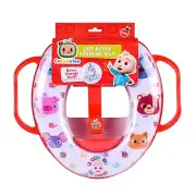 CoComelon Soft Padded Potty Training Toilet Seat with Splash Guard and Handles
