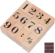 DOITOOL 1 Set DIY Stamps Set Wooden Rubber Stamp Kit for Scrapbooking Journaling Crafting and Numerals for Creative Decoration