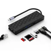 7-IN-1 Docking Station 4K HDMI Dock SD/TF Dual Card Reader USB3.0 HUB Adapter