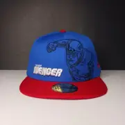 New Era 59Fifty Marvel Captain America Hat Cap Fitted 7 1/2 The Avengers-Wool