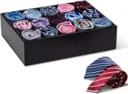 GOBAM Bamboo Closet Drawer Organizer, 15 Compartments - 15 dividers, Black