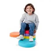 6 Pack Soft Play Round Mats coloured with Handles Mats Games & Activities