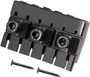 Perfeclan Headless Guitar Bridge Locking Nut 42mm Instrument DIY Replacements with Screws Mounting Strong Guitar String Lock Accessory