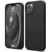 Premium Silicone Phone Case For iPhone 13 Shockproof Microfiber Lining - Black