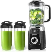 Ganiza Smoothie Blender, 12-Piece Blenders For Shakes and Black Silver