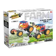 136pc Construct IT DIY Farm Tractor Set Toy w/ Tools STEM Build Kit Kids 8y+