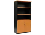 LOGAN STORAGE UNIT 900mm W x 450mm D x 1800mm H Beech & Ironstone Half Door