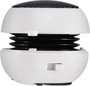 USB Computer Speaker, Mini Portable External Speaker with 3.5Mm Audio Jack, Loud Volume, Stereo Sound Desktop Speaker for PC Laptop Mobile Phone MP3 MP4 MP5, Built in Battery (White)