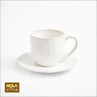 在飛比找momo購物網優惠-【HOLA】芙蘿拉杯盤組白色-250ML