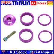 Bicycle Stem Top Cap Headset Cover with Screw Fork Ring Spacer (Purple) AU