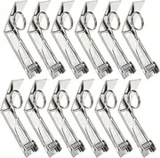 Tablecloth Clips 12 Packs Picnic Table Clips Stainless Steel Table Cloth Cover Clamps Table Cloth Holders Ideal for Home, Kitchen, Restaurant, Weeding, Picnic, Patio and Party(Up to 2.4" )