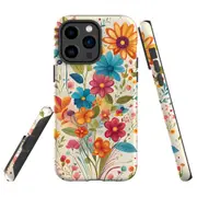 For iPhone 14 Pro Tough Protective Cover, Floral Symphony