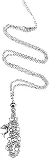 [Hohopeti] Metal Mesh Net Crystal Holder Necklace Gemstone Cage Net Pendant for Women Men Adjustable Chain Braided Cord Jewelry Making Supplies