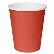 FIESTA(PACK OF 50) TAKEAWAY COFFEE CUPS SINGLE WALL RED 225ML X50 GP406