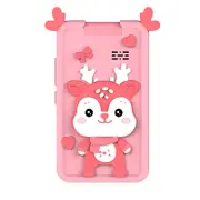 Pink Children Mini Mobile Phone Camera Dual Camera Multi Function Photo & Video Sticker Camera (No Memory Card Included)
