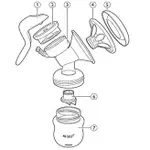 [寬寬熊]AVENT 新安怡電動手動吸乳器配件 把手 矽膠隔膜/閥門 喇叭 花瓣 喇叭口蓋 鴨嘴 SCF334 332