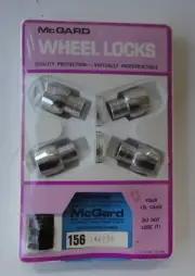 Vtg New McGard Set 4 Wheel Locks Tool Part Number 156 ID Card Early 1980's Era (for: Alfa Romeo)