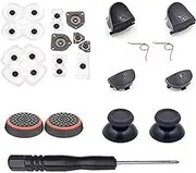 for Sony Playstation 4 PS4 for Dualshock 4 L1 R1 L2 R2 Trigger Springs Buttons + 2 Joystick Thumb Sticks + 2 Joystick Silicone Caps + 2 Springs + 1 Screwdriver + 1 Set Silicone Conductive Rubber Pads