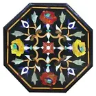 Marble Coffee Table Top Semi Precious Stone Inlay Work End Table from Handcrafts