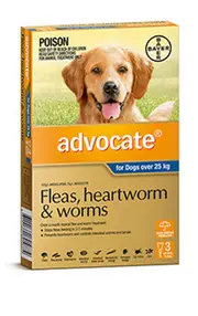 Flea & Wormer Spot-on for Dogs Over 25kg, 3's