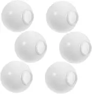 MUCKLILY 6 Pack Pc Material Anti-Fog Led Bulb Diffuser Globe Ball Shaped Lampshade for Led Bulbs Round Light Distribution Shade