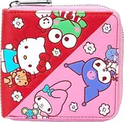 [Loungefly] Sanrio Hello Kitty & Friends Color Block Zip Around Wallet