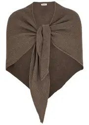 Inverni Waffle-knit Cashmere Scarf - Brown - One Size One Size