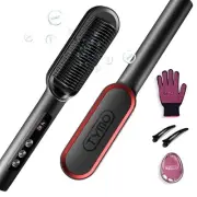 Ring Plus Ionic Hair Straightener Brush - Straightening Comb with Negative Io...