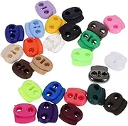 GLSTOY 25pcs Cord Locks Plastic Spring Stoppers for Drawstrings and Shoeslaces Durable Toggle Fasteners Easy Installation Spring Mechanism