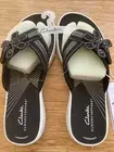 Clarks Cloudsteppers Women's Sandals Size 7 Brinkley Flora Flip Flop Black