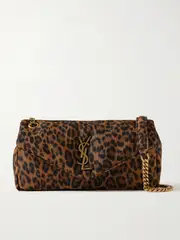 [SAINT LAURENT] SAINT LAURENT - Calypso Small Padded Leopard-print Faille Shoulder Bag - Leopard print - One size One size Animal print