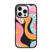iPhone 16 Pro Impact Case Rainbow Doodle by Laura Jane Illustrations