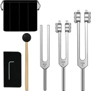 Tuning Forks Set- 128 Hz, 256 Hz, 512 Hz, Tuning Forks Perfect for Healing, Chak