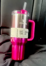 STANLEY 40oz Quencher H2.0 Tumbler Barbie PINK Camelia Gradient Ombré