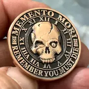 Golf Ball Marker Memento Mori Skull Lucky 3D Pocket Piece Coin