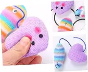 ZUNOXAZ Interactive Cat Toys 3pcs Fish Mouse Toys Squeaky Long-Lasting Material Fun Decorative Scratch-Proof for Cats Random Style