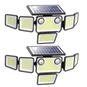 3000LM Solar Lights Outdoor, 310 LEDs Dual Motion Sensor Solar Flood Lights 6...