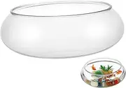 Toddmomy 1pcs Plastic Aquarium Betta Fish Tank: Small Clear Hydroponic Planter Floral Container Fish Bowl for Home Wedding Event Party Decoration