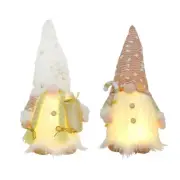 Christmas Gnome Snowflake Hat with Led Light Elf Decoration New Year Gift